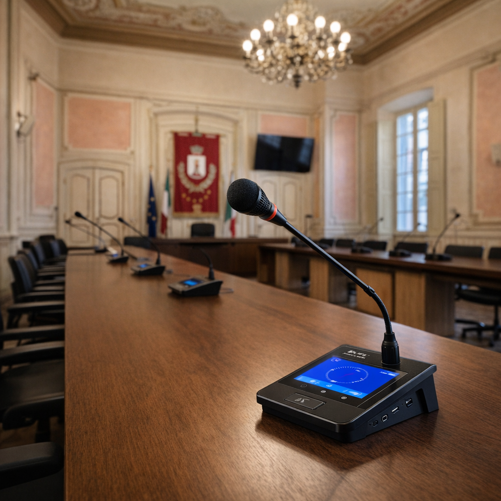 Esempio di sala consiliare configurata
