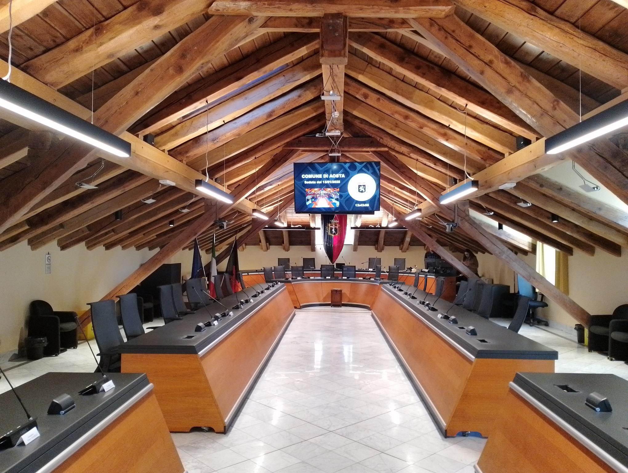 Sala consiliare del Comune di Aosta
